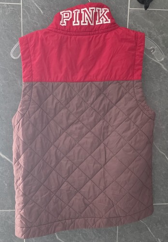 Victoria's Secret PINK Quilted Lightweight Vest Mauve/Red XS - Picture 2 of 3