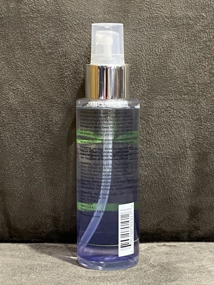 HEMPZ ENCHANTED GRAPEFRUIT HEAVENLY HYDRATING HERBAL BODY MIST - 3.4 OZ  - NEW! - Image 3 of 4