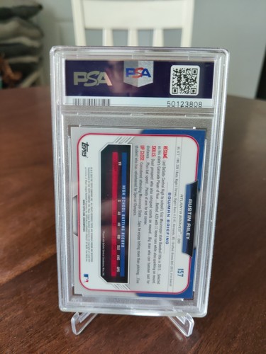 2015 Bowman Draft Chrome Austin Riley Bowman 1st Refractor #157 PSA 9 - Picture 2 of 2