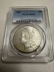 1887 MORGAN SILVER DOLLAR $1 PCGS MS 64 Certified Coin
