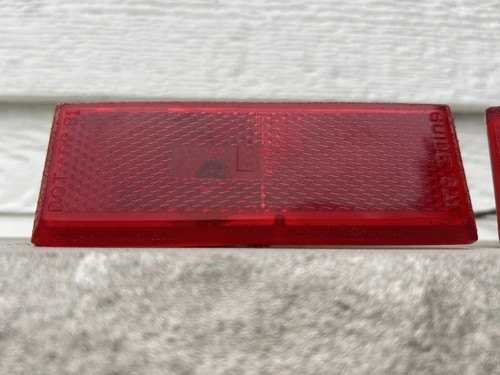 1981-1988 Oldsmobile Cutlass Red Rear Bumper Marker Lights w/ Pig Tails - Picture 12 of 12