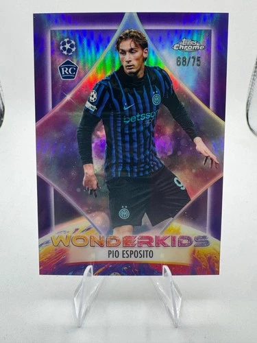 2025-26 Topps Chrome UEFA UCC - Pio Esposito Wonderkids RC Purple Refractor /75
