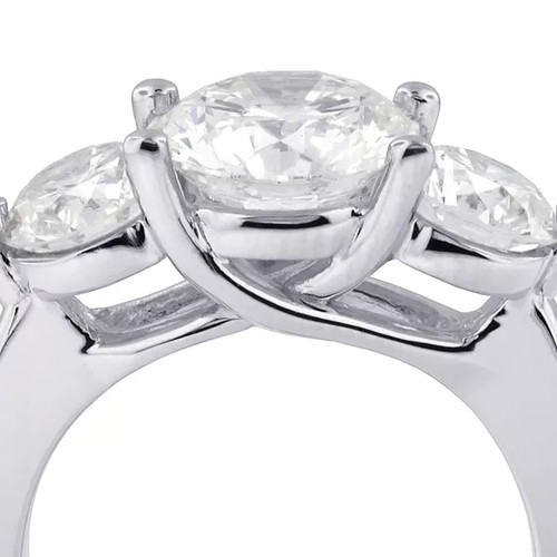 3 Steine Verlobungsring Rankgitter 14K Gold 2,44 ct rund Lab-gezüchtet Diamant D VS1 - Bild 15 von 15