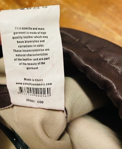 CAMILLA AND MARC Brown 100% Stretch Leather Leggings Skinny Ladies Size AU 10 - Picture 5 of 11