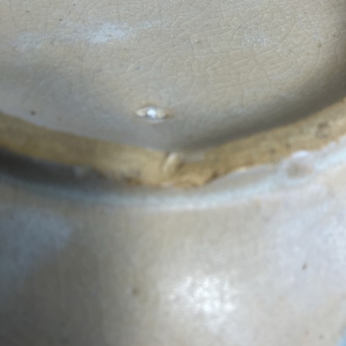 Vintage Bowl WITH GREEN Glaze RUNS IN HIGH/LOW GLOSS~3" X 7 1/4"X 5 1/8" - Picture 7 of 8
