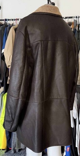 Herren 100 % Leder & Lammfell Jacke Mantel "MILESTONE" GRÖSSE XXL $ 1300 Neu ohne Etikett - Bild 2 von 6