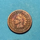 (1) Beautiful Toned Antique 1886 Indian Head Cent/Penny VG-VERY GOOD VARIETY 1