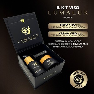 Lumalux siero viso 50 ml + crema viso 50 ml 98% + 75% Bava di lumaca biologica