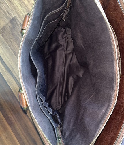 Fossil Brown Leather Briefcase - Picture 15 of 19