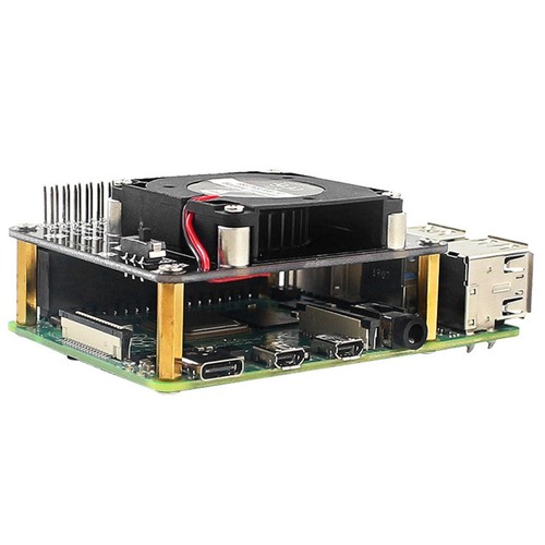 GPIO Cooling Fan with LED Light Mini Turbo Fan for Raspberry Pi 4B/3B+/3B - Photo 4/8