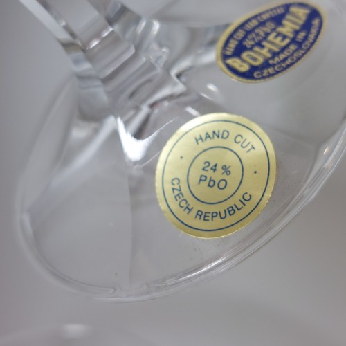 Bohemia 24% PbO Bleikristall Weingläser 6er Set Tschechisch Handschliff Bohemia mit Box - Bild 10 von 11