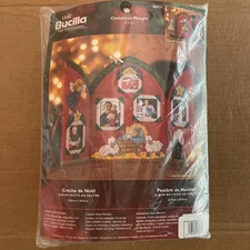 Bucilla Christmas Manger Felt Photo Album ©2003 Plaid Craft Kit # 85021