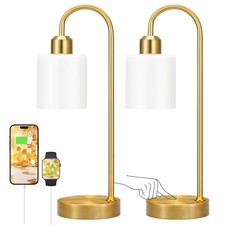 Opal Gold Desk Lamps for Home Office - 3 Way Dimmable Touch Gold Lamp B-Opal