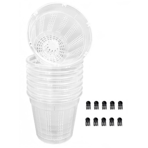 Klare Kunststoff Orchideentöpfe 8er Pack mit verbessertem Luftstrom für gedeihende Pflanzen - Bild 4 von 15