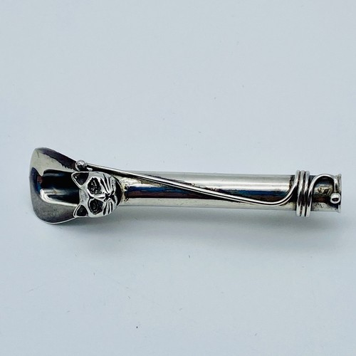 Vintage Cat Sterling Silver Posey Flower Bud Vase Corsage Brooch Pin 6 Grams - Picture 9 of 18