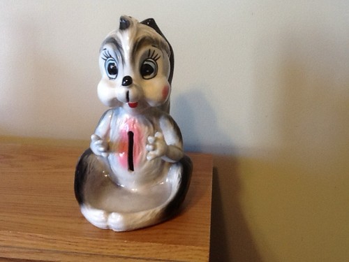 Vintage Bank. skunk Dresser Dish - Picture 1 of 5
