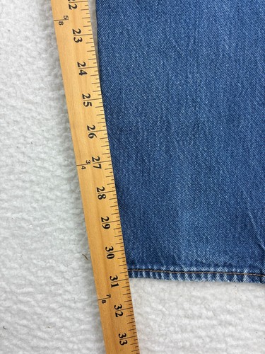 Pantalones de mezclilla Levi's 501 para hombre 33x34 azul botón mosca pierna recta - Imagen 6 de 13