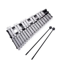 Foldable 30 Note Glockenspiel Xylophone Wooden Frame Aluminum Bars Educationa...
