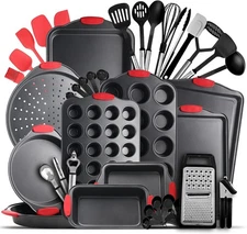 Baking Pan Set, 39 Piece Premium Baking Set, Nonstick Bakeware Sets BPA Free