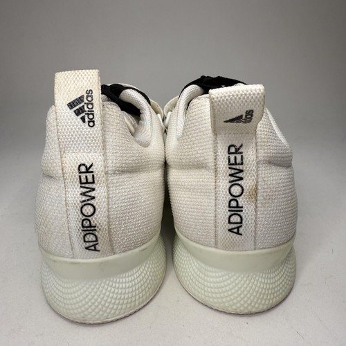 Adidas Adipower Weightlifting Shoes Mens Size 8.5 White Black Powerlifting 99813 - Picture 15 of 24