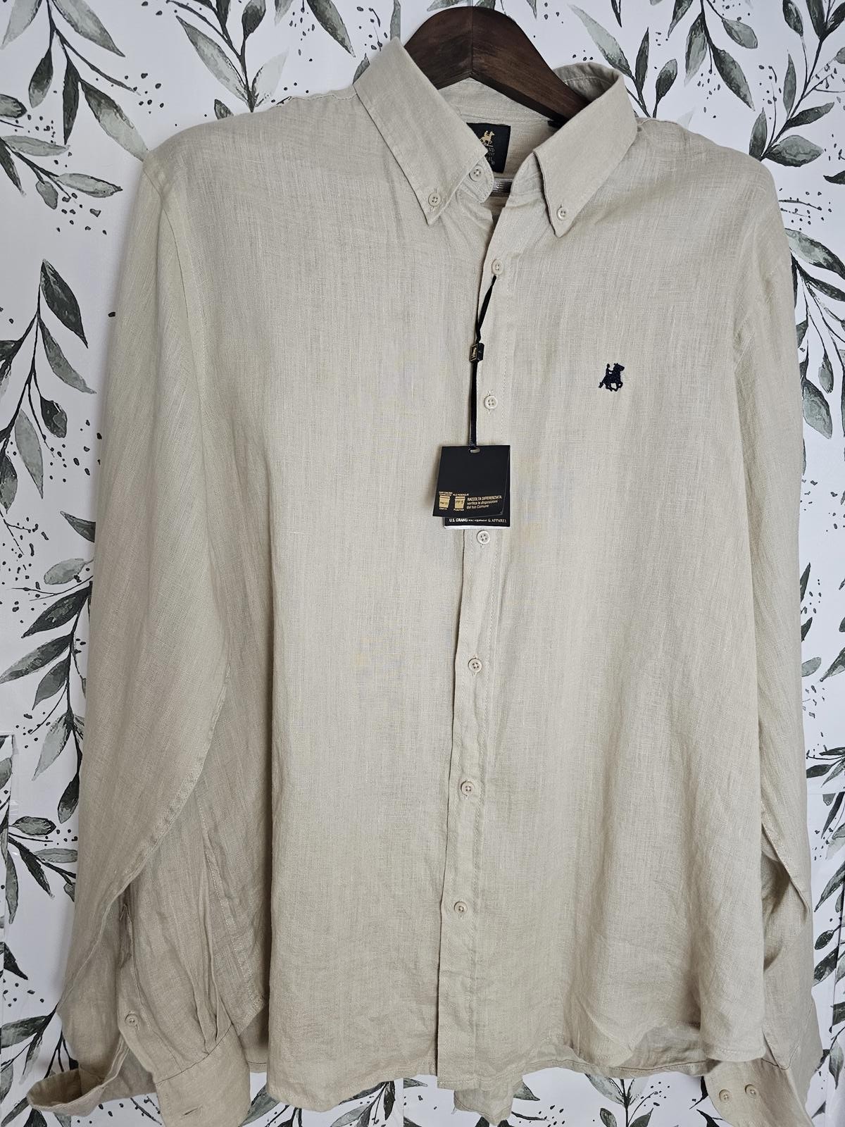 NWT U.S. Grand Polo Equip & Apparel Shirt Tan Mens Size XXL