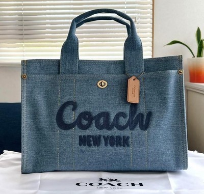 【新品】COACH ショルダーバッグ ブルー CR657 デニムトートバッグ COACH コーチ トートバッグ DNM CARGO T CR657 レディース