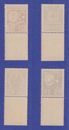 Estonia 1937 ayuda comunitaria escudo de armas de la ciudad Mi.-Nr. 127-130 con campos vacíos ** - Imagen 2 de 2