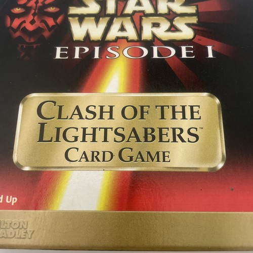 Vtg 1999 STAR WARS Episode 1 Clash of the Lightsabers Card Game w/ 2 Pewter Figs - Picture 3 of 11