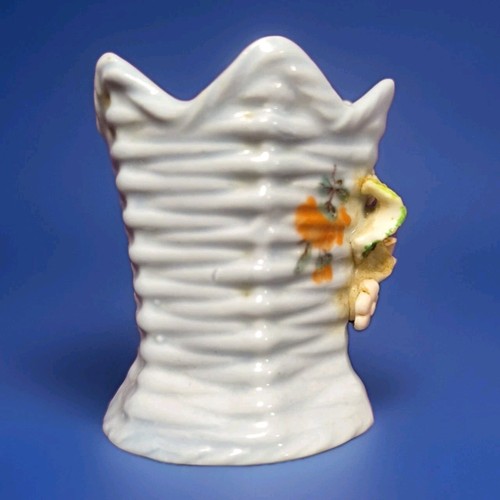 Vintage Snap Blue Floral Basket Pattern Vase Cup Made In Germany - Picture 5 of 8