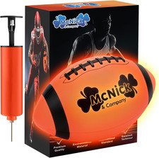 Illuminated Glow in the Dark Football with Pump - Ideal Gift for All Ages