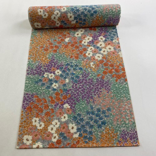 JAPANISCHER KIMONO STOFF TUCH BOLZEN LILA FEINES MUSTER REINE SEIDE AA5765 - Bild 1 von 5