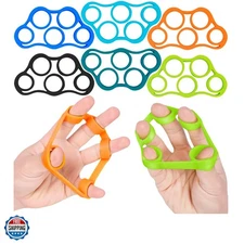 6Pcs Finger Strengthener with 3 resistance levels - Elastic Silicone Finger E...