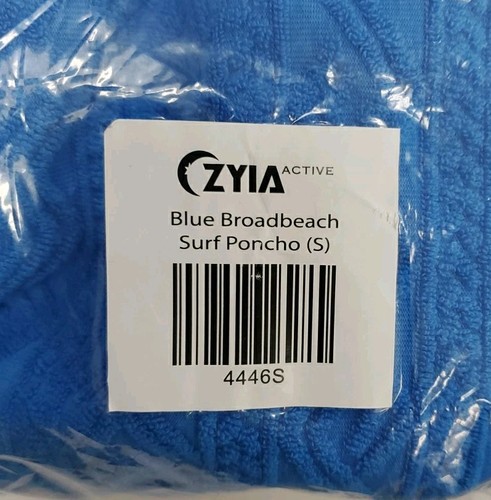 New ZYIA ACTIVE Broadbeach Surf Poncho Blue Size S - Picture 7 of 7