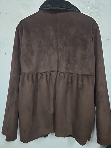 Calvin Klein Mantel aus Wildlederimitat und Kunstfell Damen Größe XL  - Bild 4 von 7