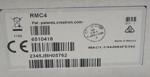 Procesador de control Crestron RMC4 serie 4. Nuevo precintado - Imagen 2 de 3