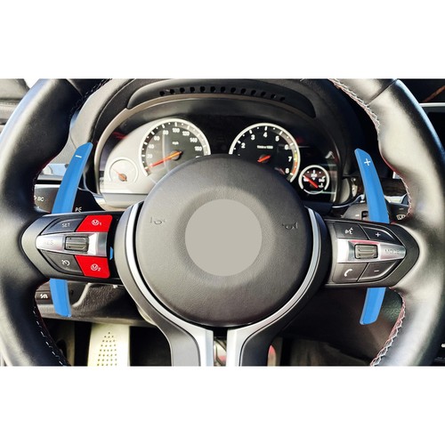 PaddleShifter Extension For BMW F Series F30 F31 F32 F10 X3 X5 Aluminium Blue - Picture 3 of 13
