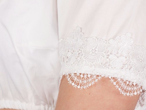 Krüger Dirndlbluse Francesca ecru Gr. 34-46 mit Spitze NEU Dirndl Bluse Trachten - Bild 3 von 6