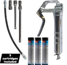 Heavy Duty manual Grip Grease Gun set With 3 Multi Purpose Grease CARTRIDGE