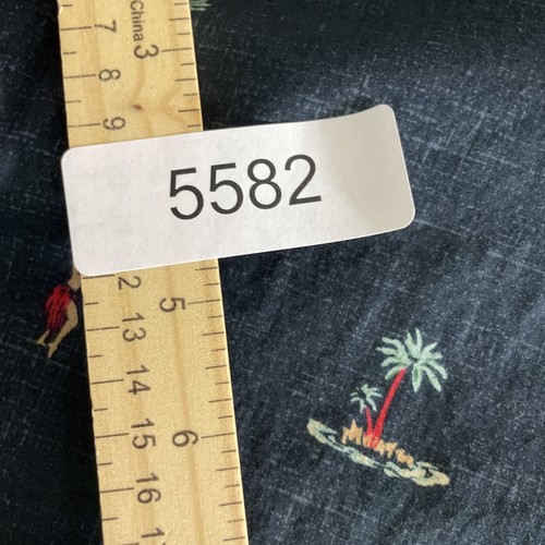 Saddlebred Hawaiian Shirt Mens 2X Black Island Print Short Sleeve Button Down * - Picture 14 of 14