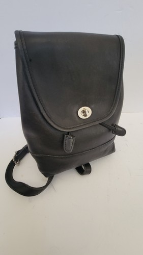 Coach Daypack Schwarz Leder Nickel Hardware Rucksack Handtasche 9960 - Bild 5 von 10
