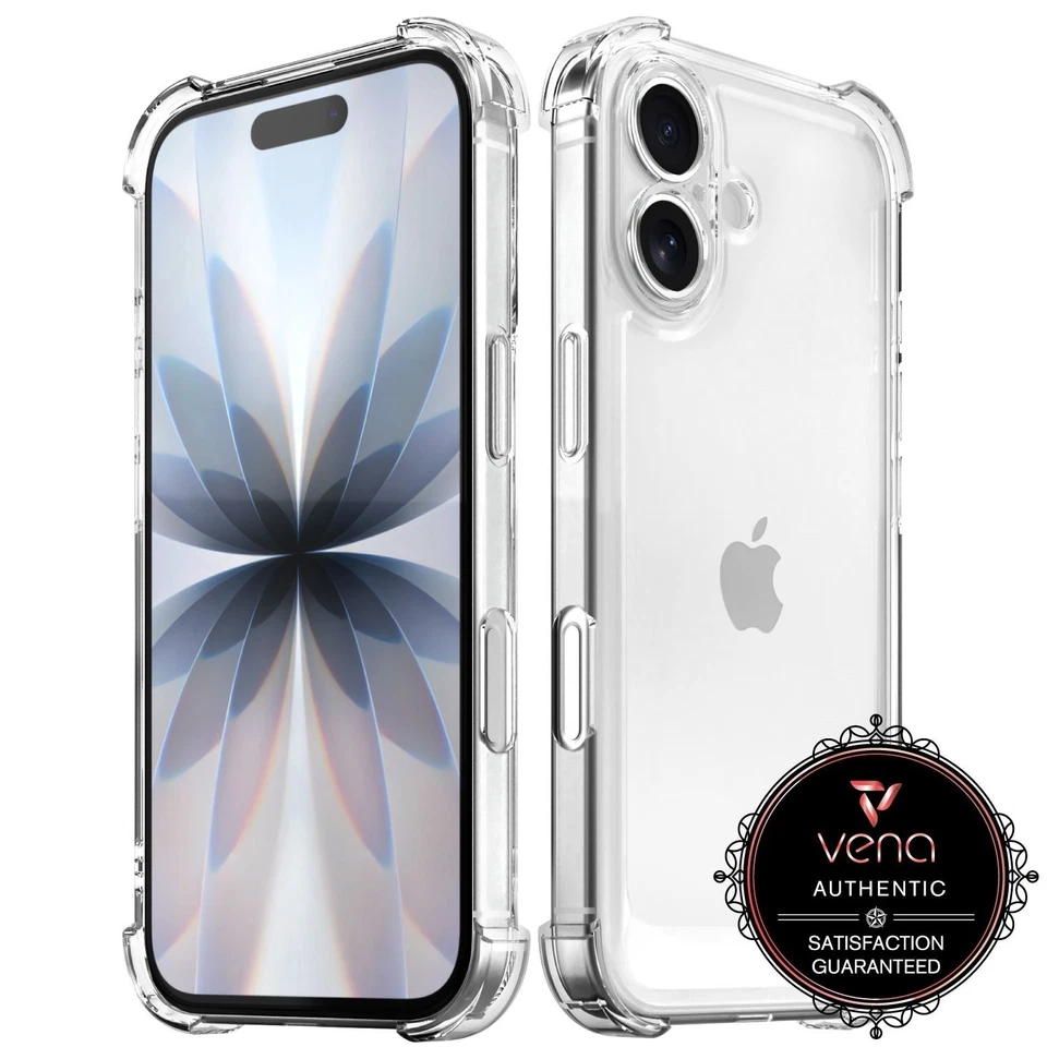 Funda transparente Vena para Apple iPhone 17, resistente a golpes cubierta cristalina