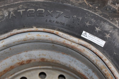 1997-2004 Honda Recon 250 Trx250 Front Wheel Rim W/ Swamp Fox Tire 22x7 Like New - Picture 8 of 9