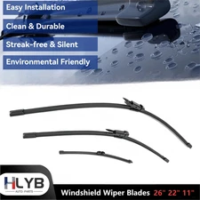 26" 22" 11" Front & Rear Windshield Wiper Blade Kit For Ford Explorer 2011-2017