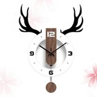 Acrylic Deer Head Wall Clock Creative Silent Wall Clock Living Room