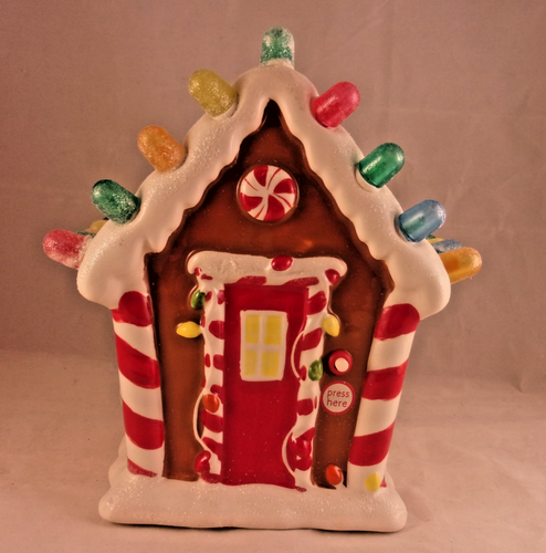 Hallmark Gumdrop Gingerbread House 2008 musical se ilumina y funciona - Imagen 1 de 4