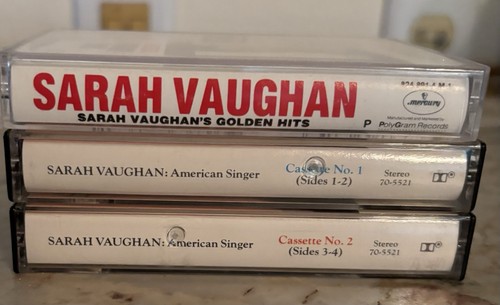 RARE VINTAGE SARAH VAUGHAN 2 CASSETTE TAPES 1980 AMERICAN SINGER USA 70-5521 - Picture 3 of 3