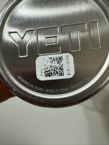 Yeti Rambler Red 42oz. Becher mit Strohhalmhenkel und Lasergravur Elch Skifahren EUC - Bild 16 von 17