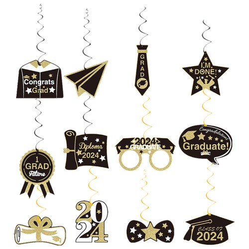 12 Pcs Bride Grad Party Decoration Graduation Hanging Decorations - Picture 6 of 12
