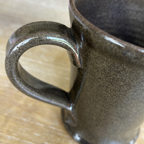 Sunset Hill Stoneware Ceramic Coffee Mug Brown Christian Cross Holds 12 oz VTG - Picture 6 of 8