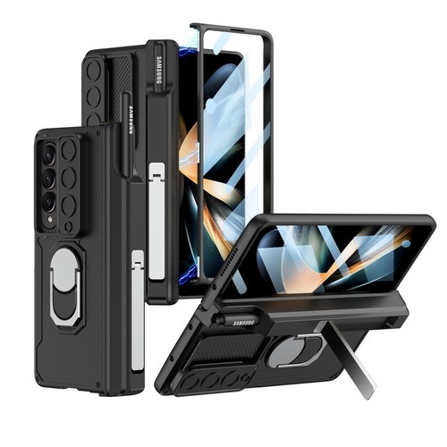 Funda protectora de metal de vidrio templado magnético a prueba de golpes para Samsung Galaxy Z Fold4 - Imagen 13 de 16